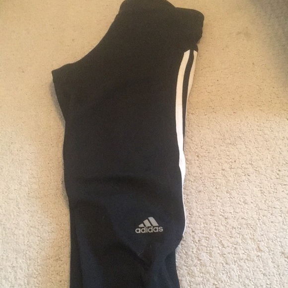 Adidas Climalite Leggings - Black/White Stripes - Picture 14 of 16